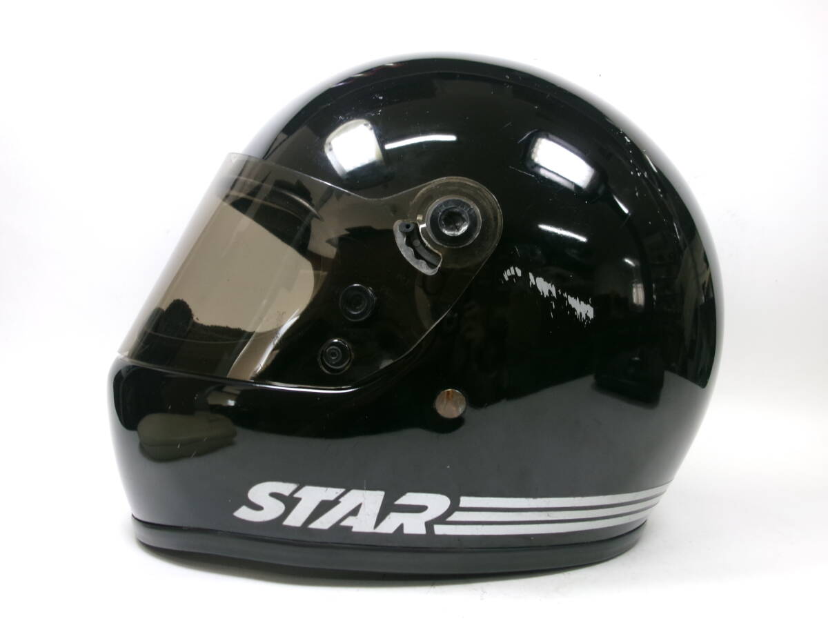 前期! 70s BELL STAR 黒 フルフェイスヘルメット 7 1/4 目深加工済み M ★ 70年代 当時物 ベル ツアー スター ロードスター LTD STAR2 XFM 拍卖