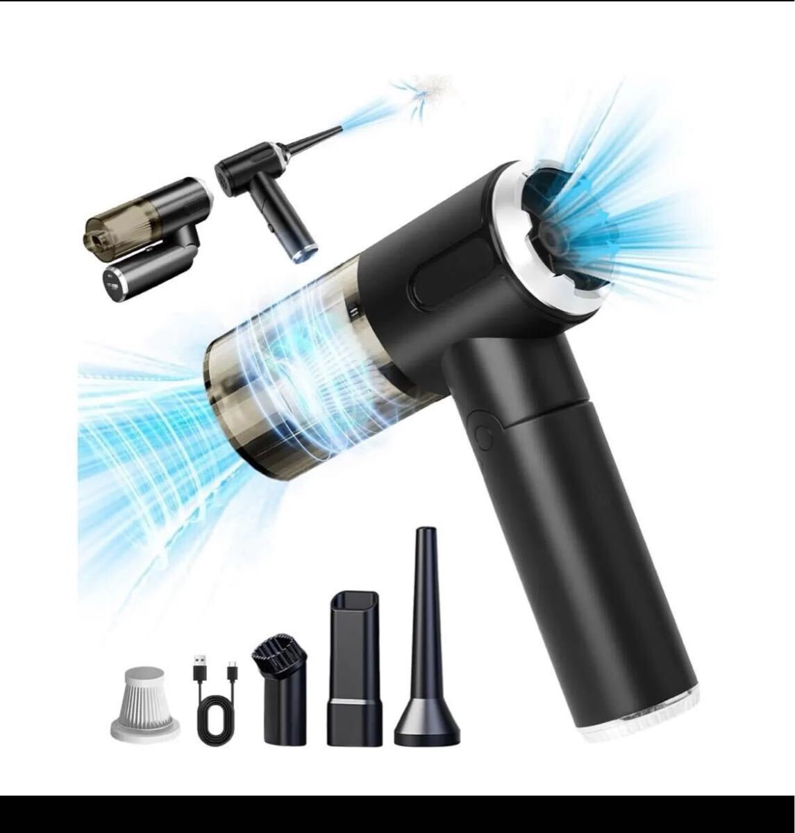 ハンディクリーナー ハンディ掃除機 ミニ車用掃除機コードレス カークリーナー USB充電式バッテリー内蔵 16000PA強力吸引力拍卖