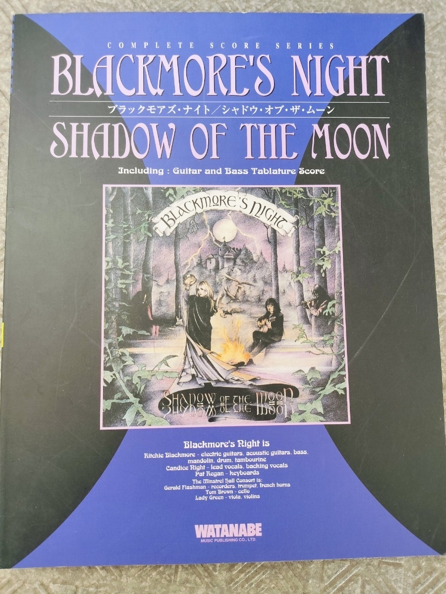 Blackmore's Night ブラックモアズ・ナイト Shadow Of The Moon シャドウ・オブ・ザ・ムーン バンドスコア 楽譜拍卖