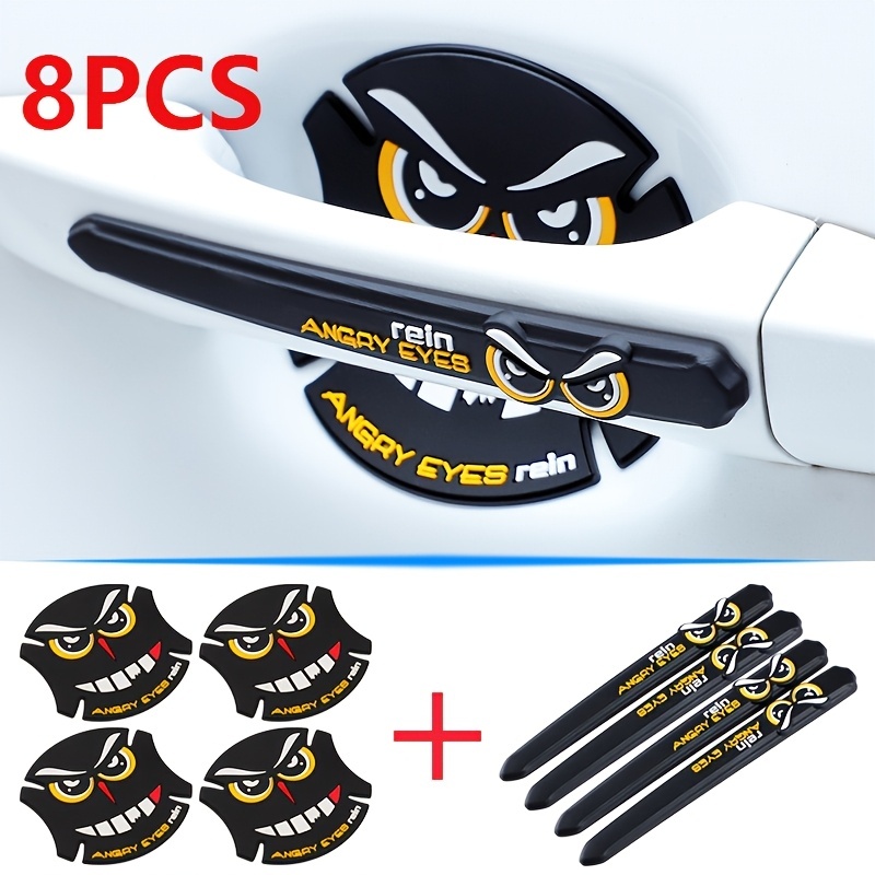 8枚セット 車 ドア用 傷防止 おしゃれ カバー プロテクター 両面テープ ブラック 黒 ドアハンドル 貼り付け 装飾 外装 ビニール t9031拍卖