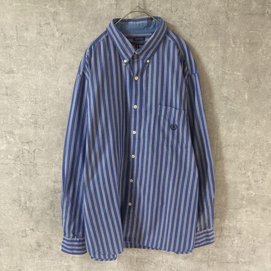RalphLaurenCHAPS ストライプシャツ XLサイズ ゆるだぼ 長袖拍卖