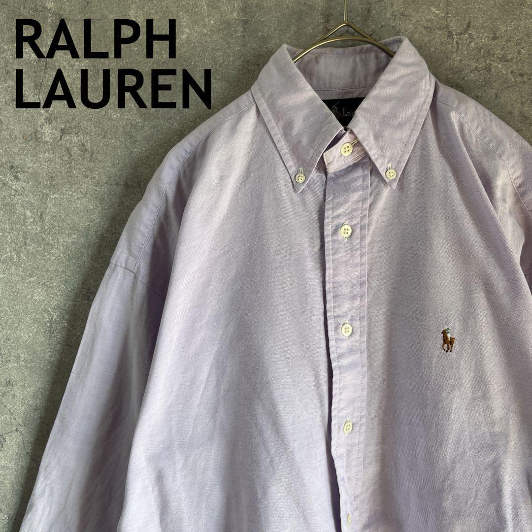 Ralph Laurenオックスフォードシャツ長袖 紫系XLから2XLメンズ相当拍卖