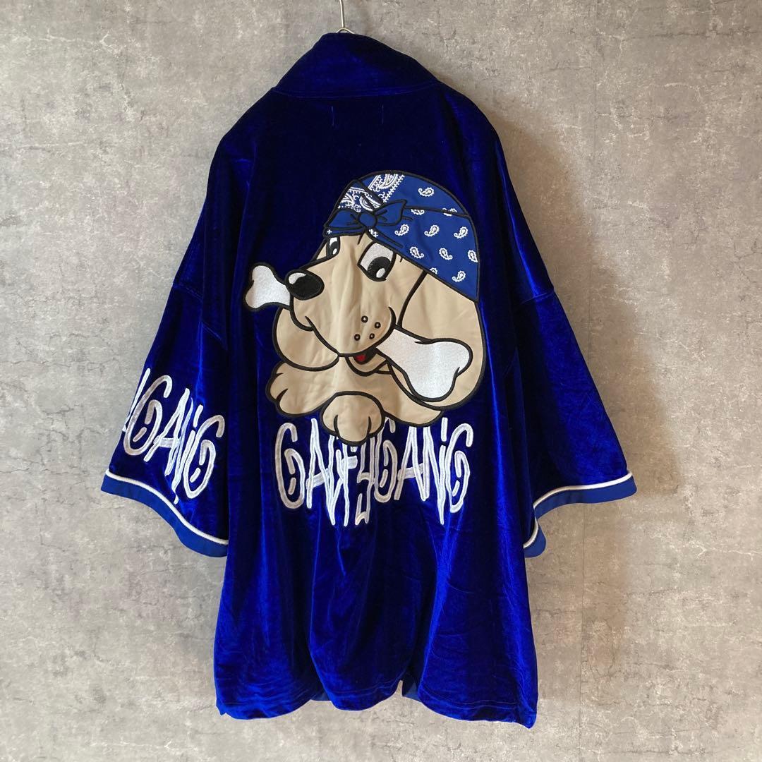 GALFY ぎゃるふぃーギャング ベロアジャージ ジャケット 刺繍 Lサイズ拍卖