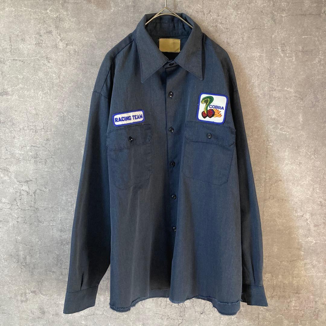 TEAM COBRA 80s 90s ワークシャツ ファイアストン 長袖拍卖