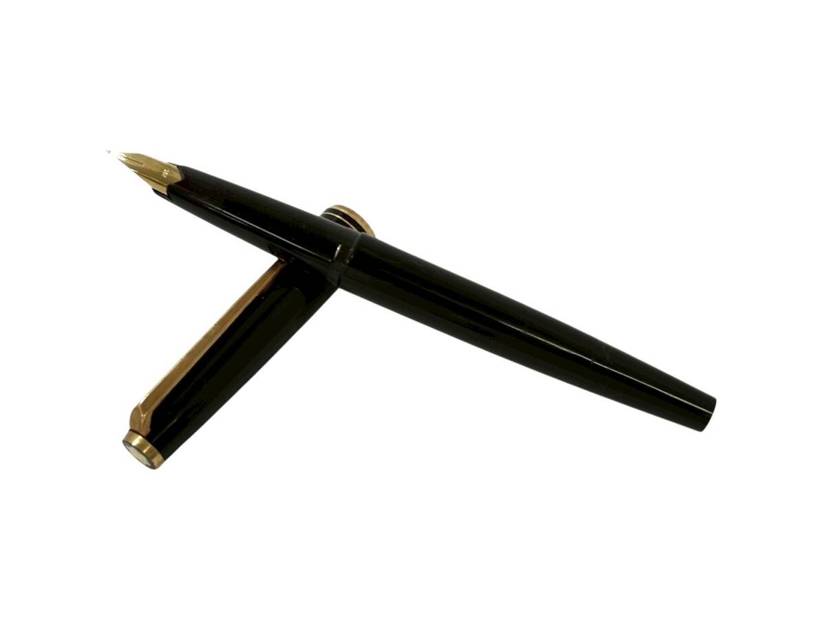 (U) MontBlanc/モンブラン 万年筆 221 ペン先 585刻印 本体 ブラック×ゴールドカラー ステーショナリー 文房具 現状品 (60028OT1)拍卖