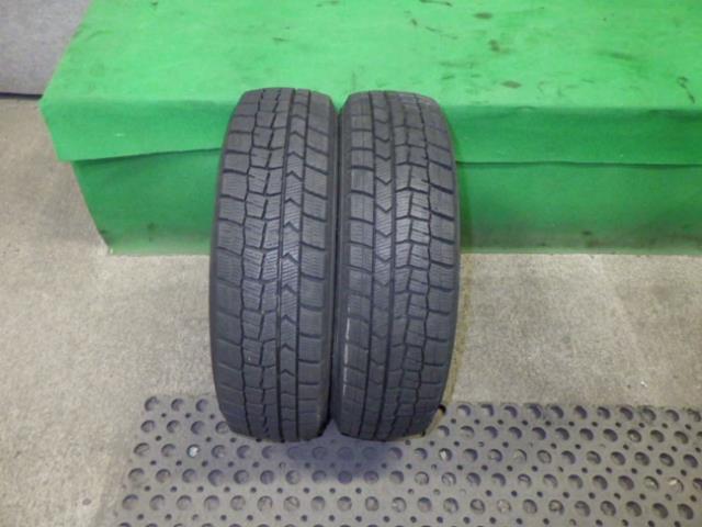 中古 ダンロップ タイヤ 155/65R13 2本 冬タイヤ拍卖