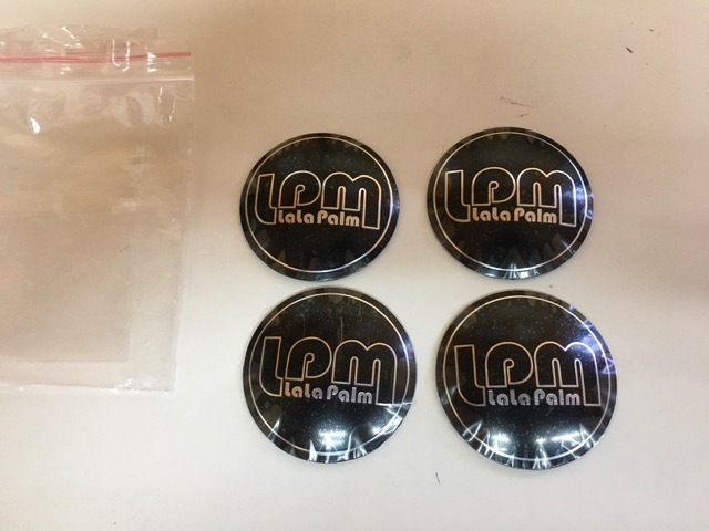 ホットスタッフ LaLa Palm センターキャップブラックオーナメント (4枚/1SET) ■ ララパーム・シールで貼るタイプ拍卖