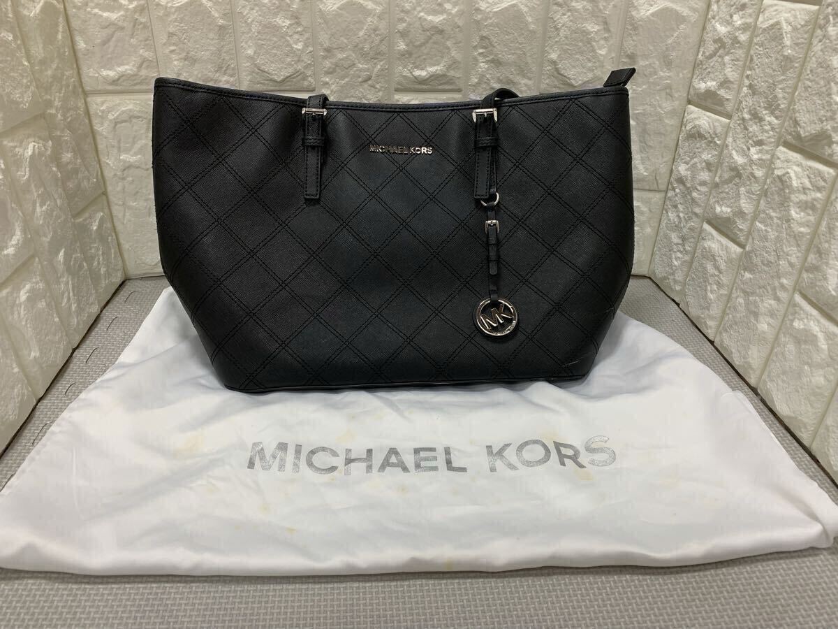 ◆MICHAEL KORS◆トートバッグ◆キルティング◆サファイアーノレザー◆マイケルコース◆拍卖