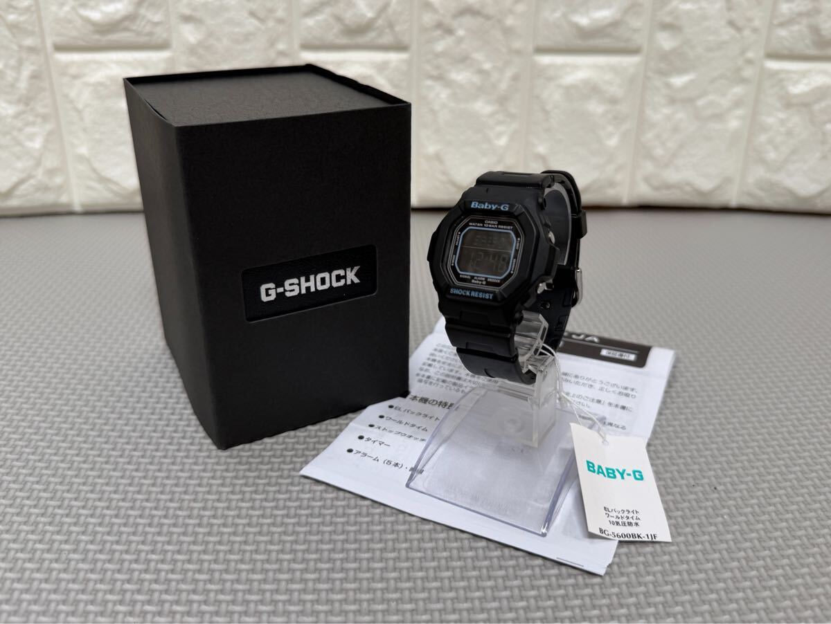 ◆CASIO◆BABY-G◆腕時計◆BG-5600BK◆10気圧防水◆ワールドタイム◆樹脂バンド◆ブラック◆カシオ◆拍卖