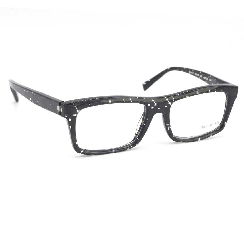 アラン ミクリ メガネフレーム A03130 006 ブラック クリア 55□18 145 中古 アイウェア 伊達メガネ メンズ拍卖
