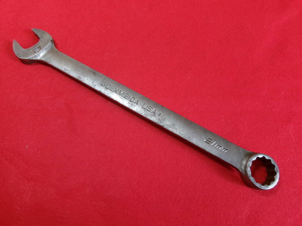 Snap-on スナップオン 21mm インダストリアルフィニッシュ コンビネーションレンチ GOEXM210A ブラック オープンエンド 15°拍卖