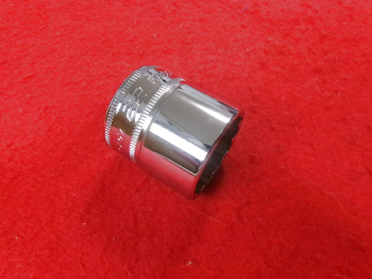 スナップオン Snap-on シャローソケット 22mm FM22 差込3/8sq (9.5mm) ショートソケット 12角 ショート拍卖