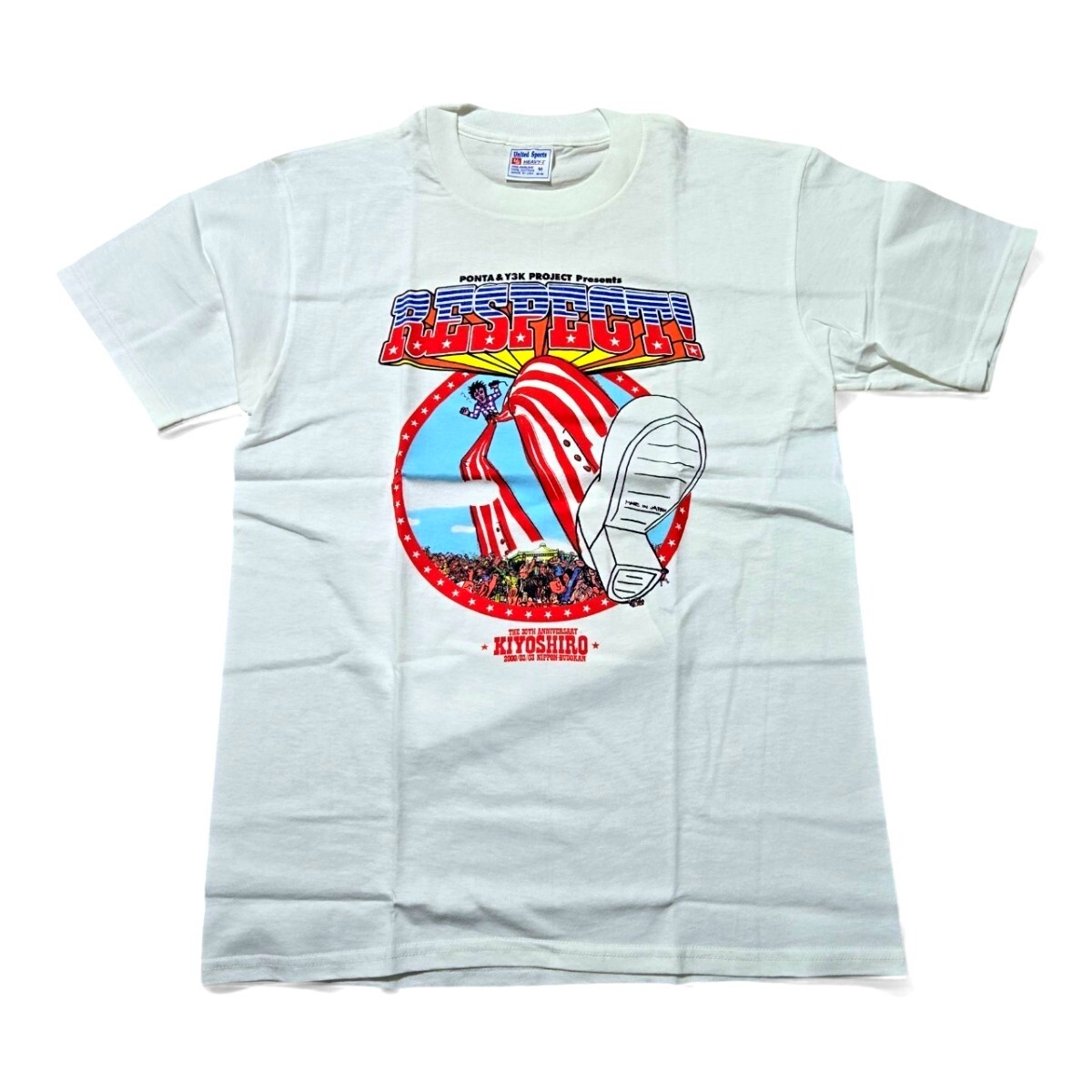 新品 忌野清志郎 RESPECT! 30周年記念Tシャツ デッドストック PONTA & Y3K PROJECT RCサクセション 当時物 完売品拍卖