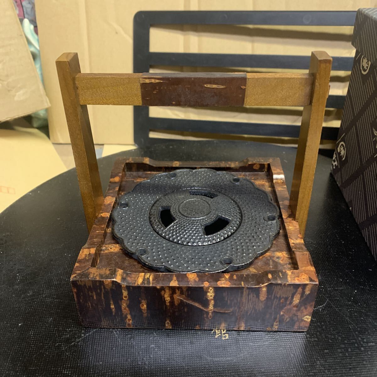 桜皮細工 樺細工 木製 昭和レトロ 煙草盆 灰皿 レトロ拍卖