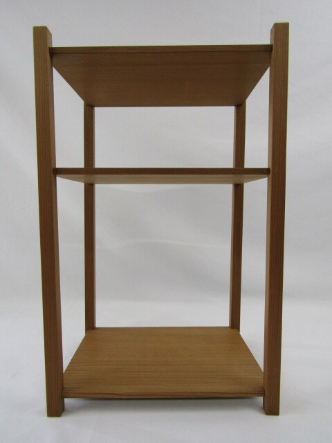 ◇茶道具 杉木地 二重棚 組立式 1007-5◇拍卖