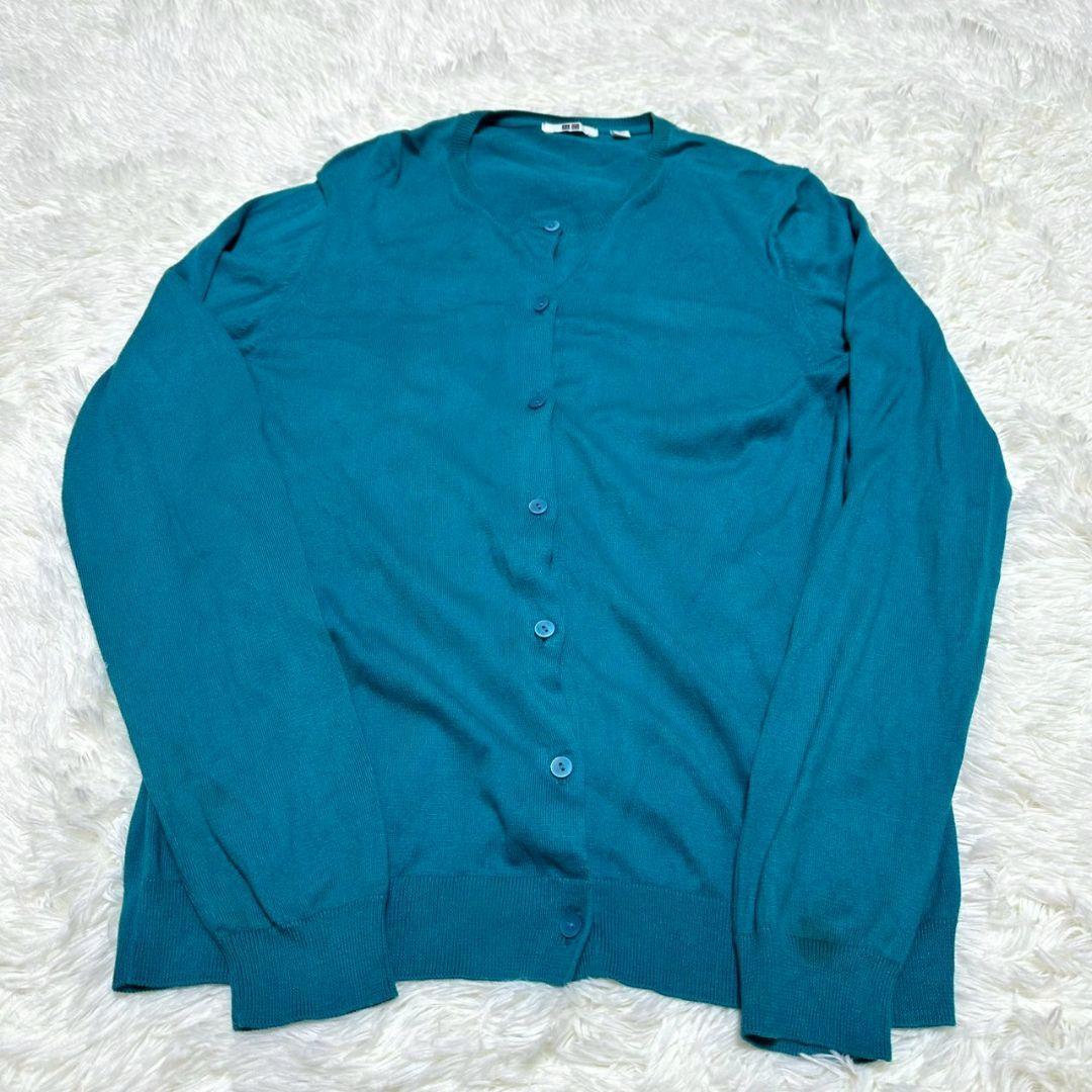 【UNIQLO】/UVカットスーピマコットンクルーネックカーディガン/長袖拍卖