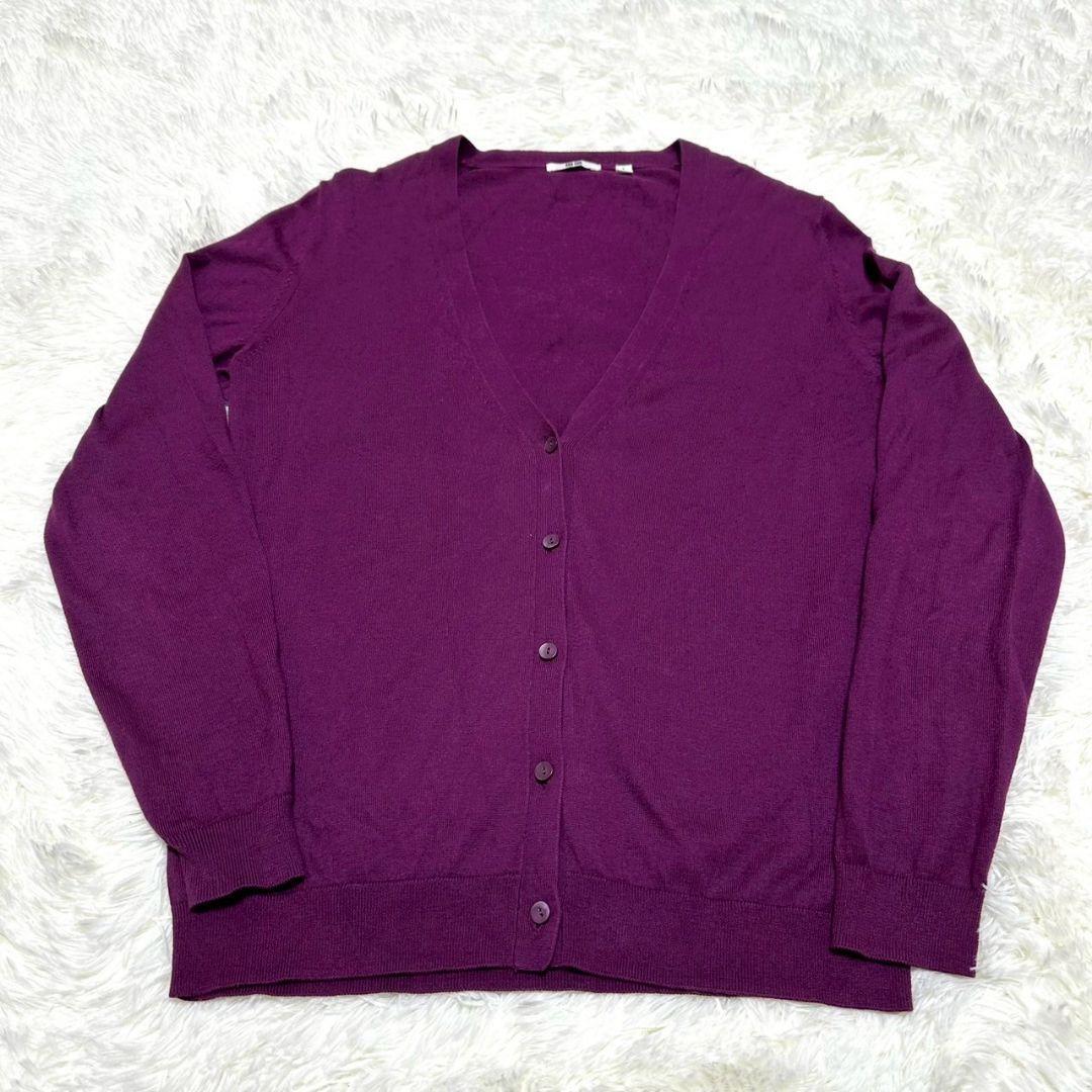 【ユニクロ】/ライトVネックカーディガン/L/長袖/UNIQLO/トップス拍卖