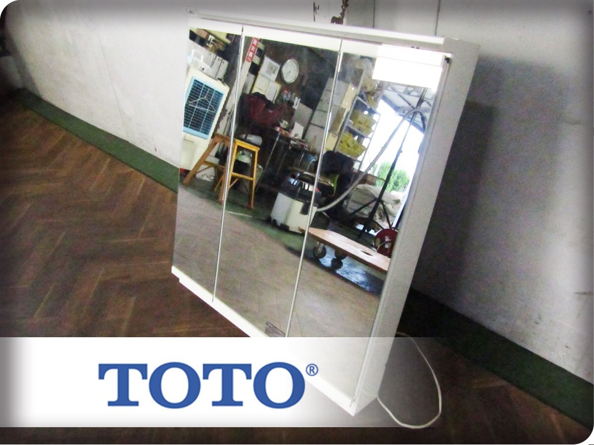 ■展示品■未使用品■TOTO■Octave/オクターブ■W75■洗面化粧台用■三面鏡/ミラーキャビネット■LMRC075A3SLC1G■15万■khh3388m拍卖