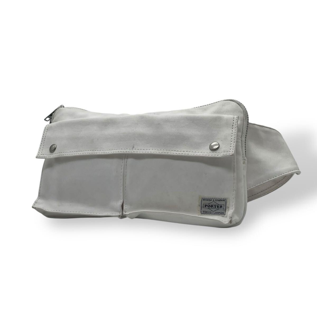 PORTER ポーター ボディバッグ ショルダーバッグ クロスボディバッグ 白 ウエストポーチ 吉田カバン拍卖