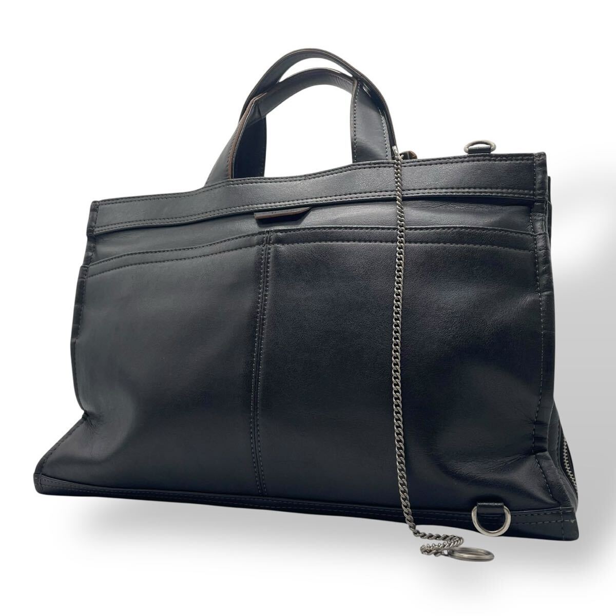 TAKEOKIKUCHI タケオキクチ ビジネスバッグ ブリーフケース 本革 レザー 大容量 A4可拍卖