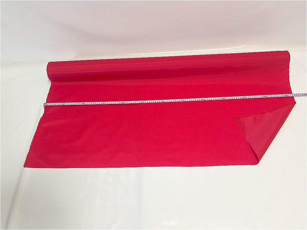 ナイロン生地 アイルトン 赤(真紅) アクリルコート 弱撥水 幅117cm×長さ2m No.2 エコバックの制作に拍卖