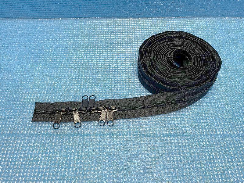 SKO 5Cコイルファスナーチェーン5m、スライダー6個セット 黒色 No19 拍卖