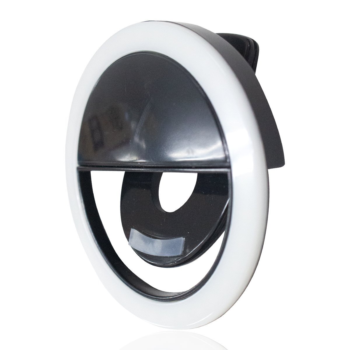 自撮り用 LEDライト セルフィーリングライト クリップ式 36LED ブラック/黒拍卖