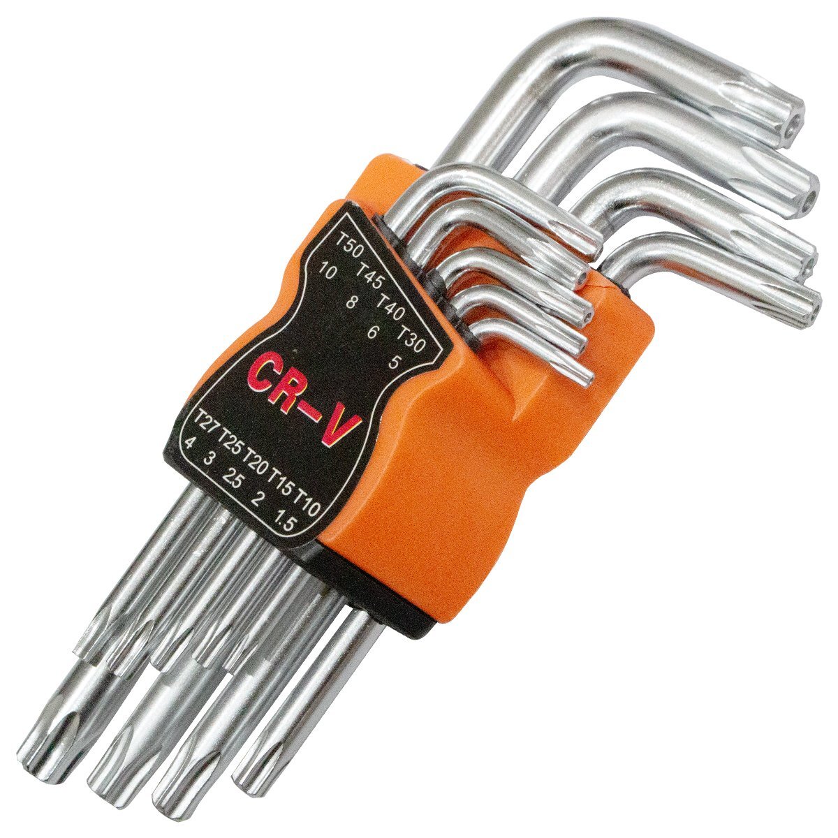 ショート トルクスレンチ いじり止め 穴付 星型 9本 セット ヘックスローブ 六角レンチ T10-T50 T10/T15/T20/T25/T27/T30/T40/T45/T50 TORX拍卖