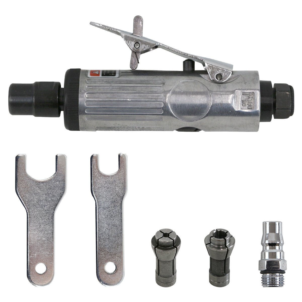 エアー ダイグラインダー コレット3mm/6mm エア グラインダー リューター バリ取り 研磨 バフ 工具 1/4 ストレート 180度拍卖