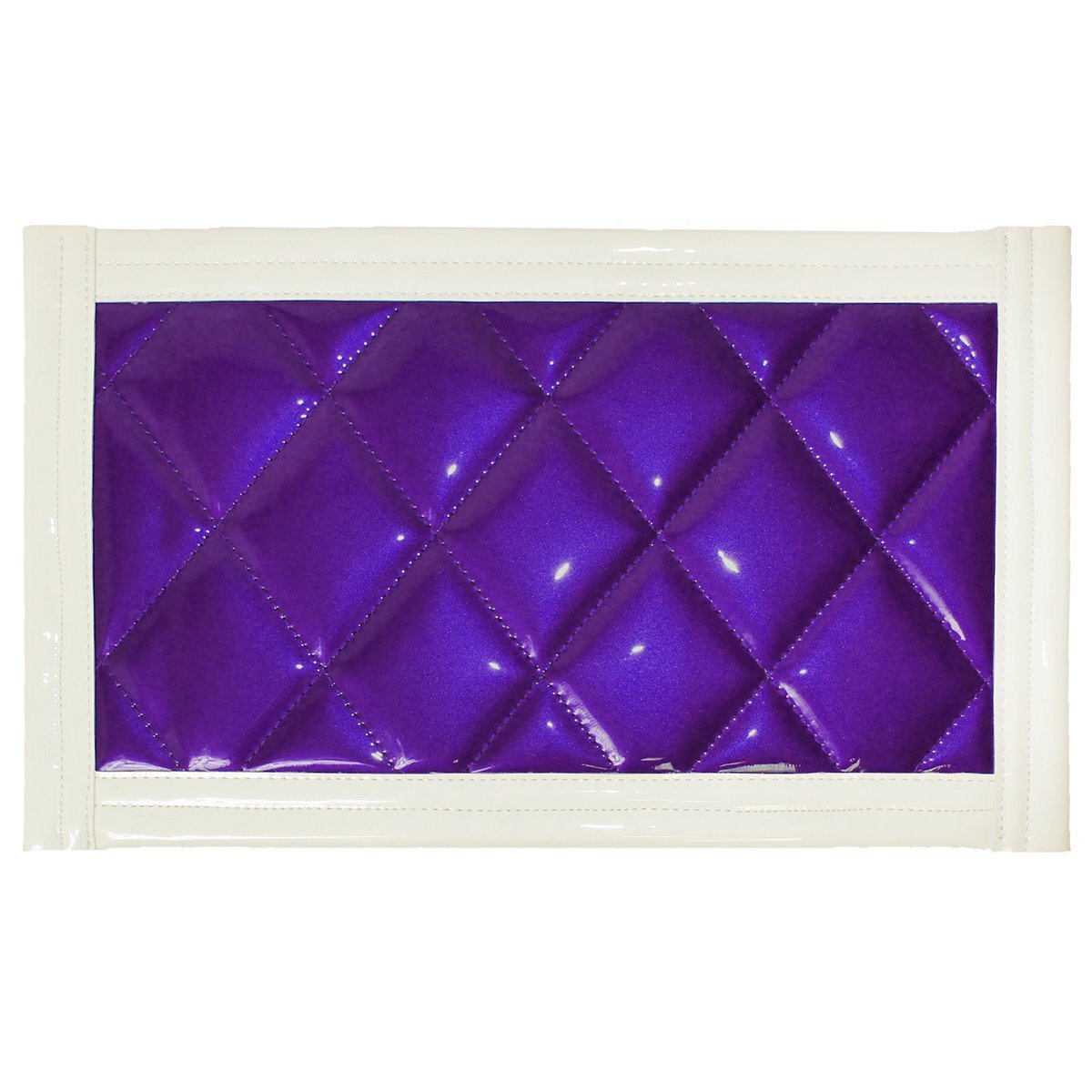 トラック 泥除け マット マッドフラップ 430mm×250mm 43cm×25cm ホワイト×パープル 白縁 白フチ 紫 泥よけ マッドガード拍卖