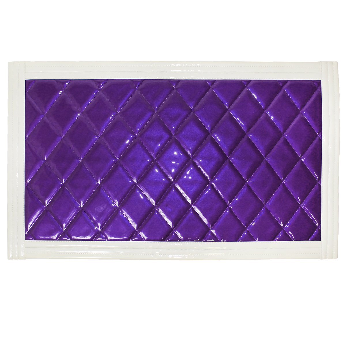 トラック 泥除け マット マッドフラップ 860mm×500mm 86cm×50cm ホワイト×パープル 白縁 白フチ 紫 泥よけ マッドガード拍卖