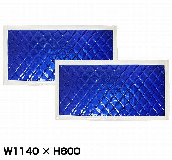 『2枚セット』 トラック 泥除け マット マッドフラップ 1140mm×600mm 114cm×60cm ホワイト×ブルー 白縁 青 泥よけ マッドガード拍卖