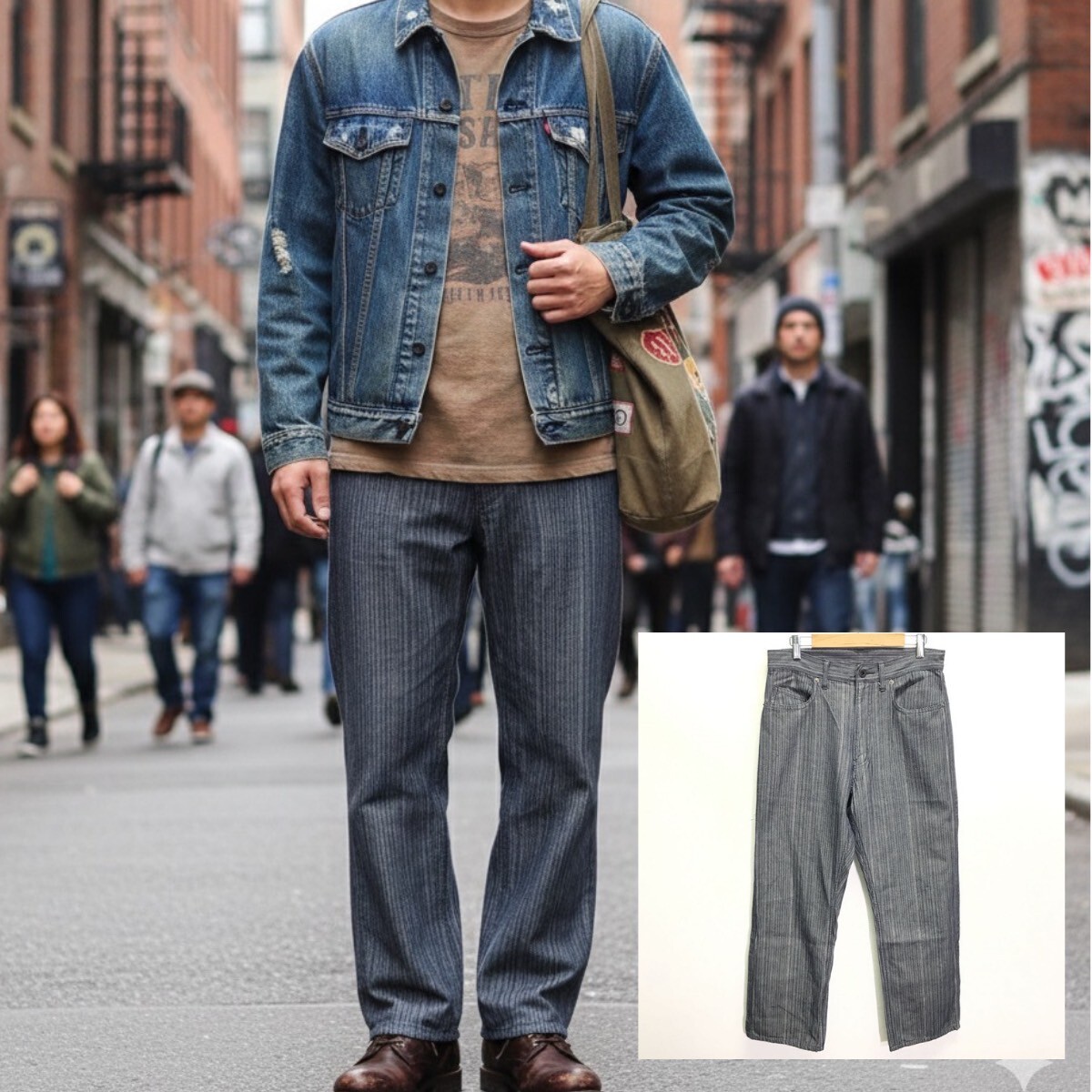 Y2K ファッション◎【PPFM】ピーピーエフエム ペイトンプレイスフォーメン デニム パンツ ジーンズ 00’S モード 大人コーデ S /Y34922ii拍卖