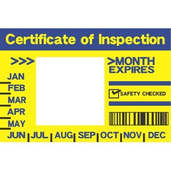 【ゆうパケット350】ブレイス US検査ステッカー 軽自動車用 イエロー【USB-007】拍卖