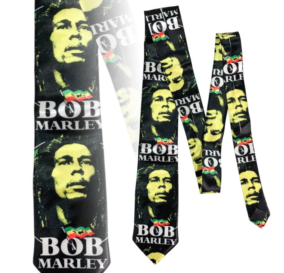 ◆同梱発送可◆「ボブ・マーリー 洋楽/ロックバンド ネクタイ」fire_sale 【タグ:音楽、アクセサリー】拍卖