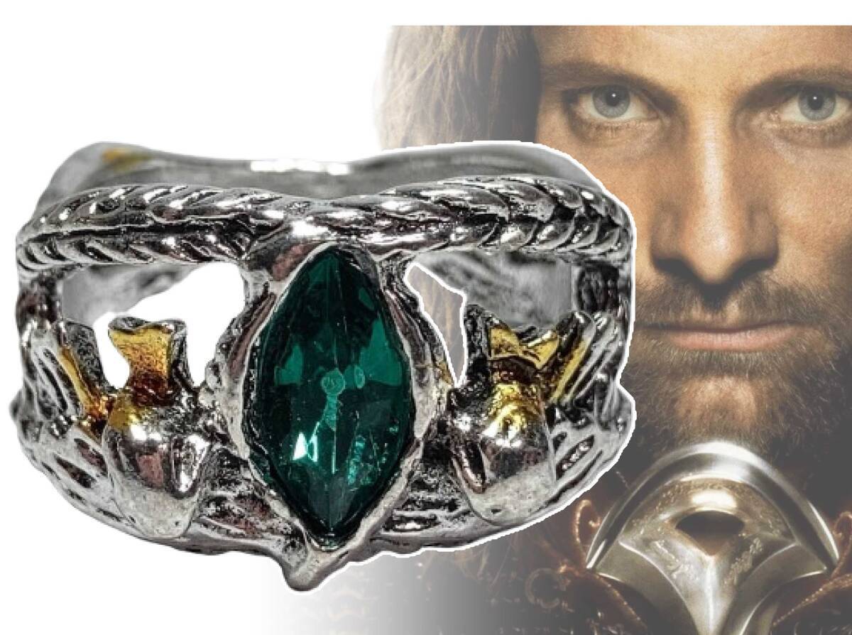 ◆同梱発送可◆「ロード・オブ・ザ・リング アラゴルン/バラヒアの指輪 19号」fire_sale 【タグ:映画、アクセサリー】拍卖