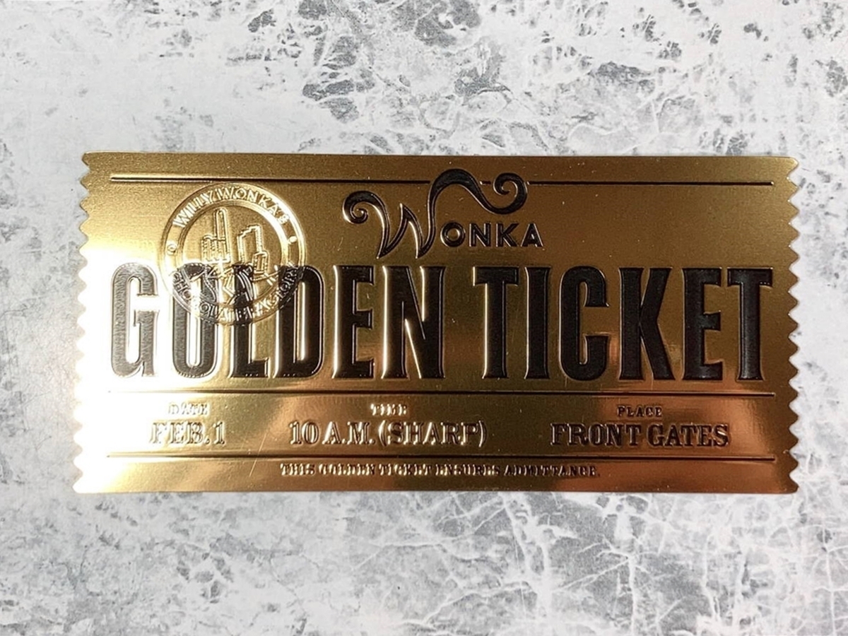 ◆同梱発送可◆「チャーリーとチョコレート工場 ウィリー・ウォンカ/ジョニー・デップ ゴールデンチケット」fire_sale 【タグ:映画】拍卖