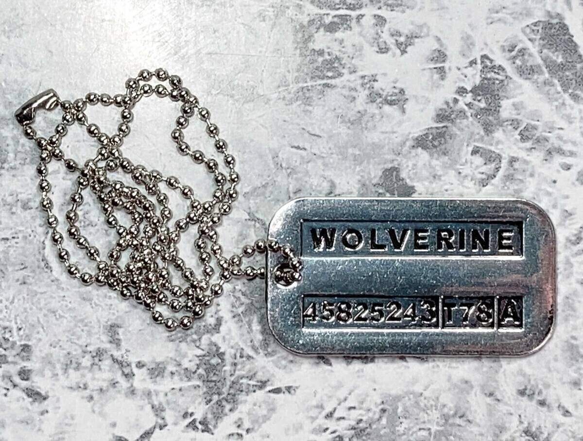 ◆同梱発送可◆「X-MEN/エックスメン ローガン/ウルヴァリン/ヒュー・ジャックマン ドッグタグ シルバー」fire_sale 【タグ:映画】拍卖