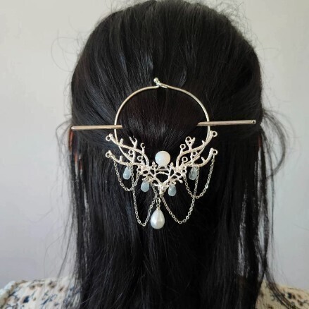 ◆同梱発送可◆「髪飾り/髪留め バイキング メタル製 世界樹/ユグドラシル」fire_sale 【タグ:アクセサリー】拍卖