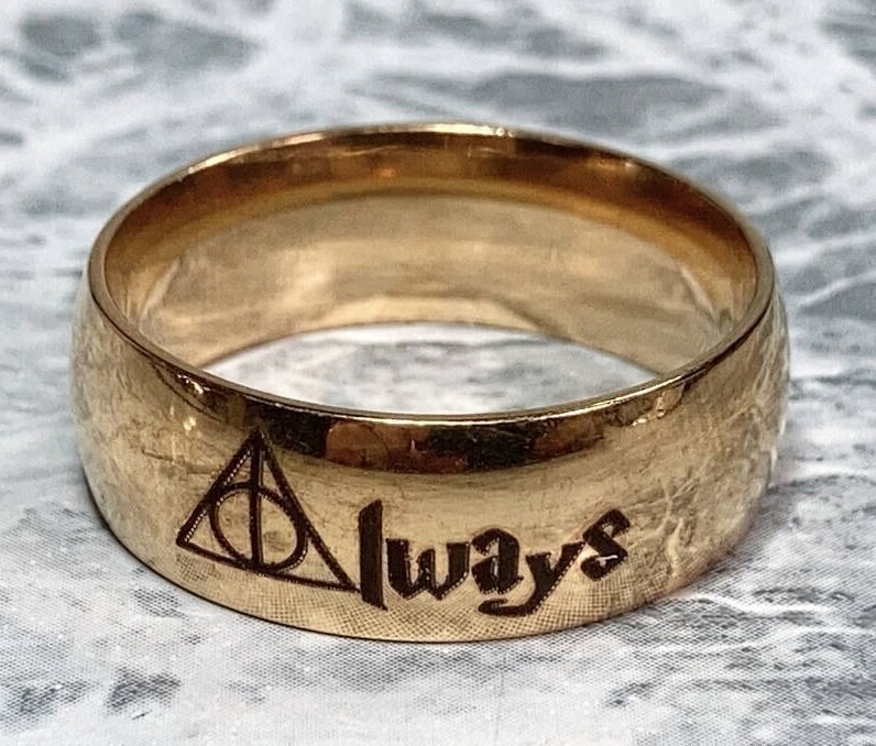 ◆同梱発送可◆「ハリー・ポッター/セブルス・スネイプ 死の秘宝/Always 指輪 ゴールド 17号」fire_sale 【タグ:映画、アクセサリー】拍卖