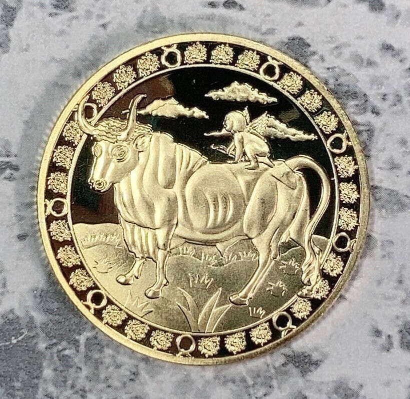 ◆同梱発送可◆「黄道十二星座 牡牛座/おうし座/タウラス ギリシャ神話/ギリシア神話 コイン ゴールド」fire_sale拍卖