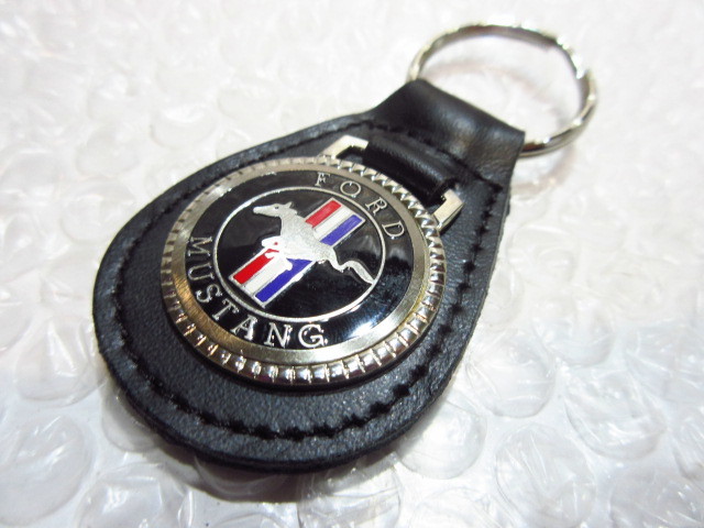 【Spiral】マスタング 本皮キーホルダーS/アルミエンブレム【type3】新品/MUSTANG/拍卖