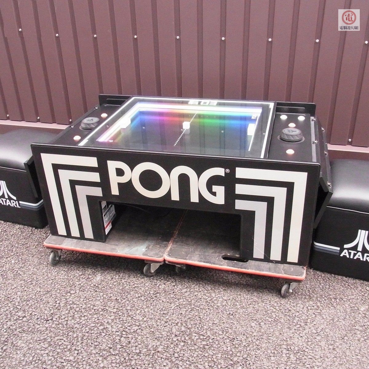 ○未開封 ATARI TABLE PONG (TT H B 087) 筐体 専用椅子 2脚 + 付属品付 テーブル ポン アタリ タイトー TAITO【SP拍卖