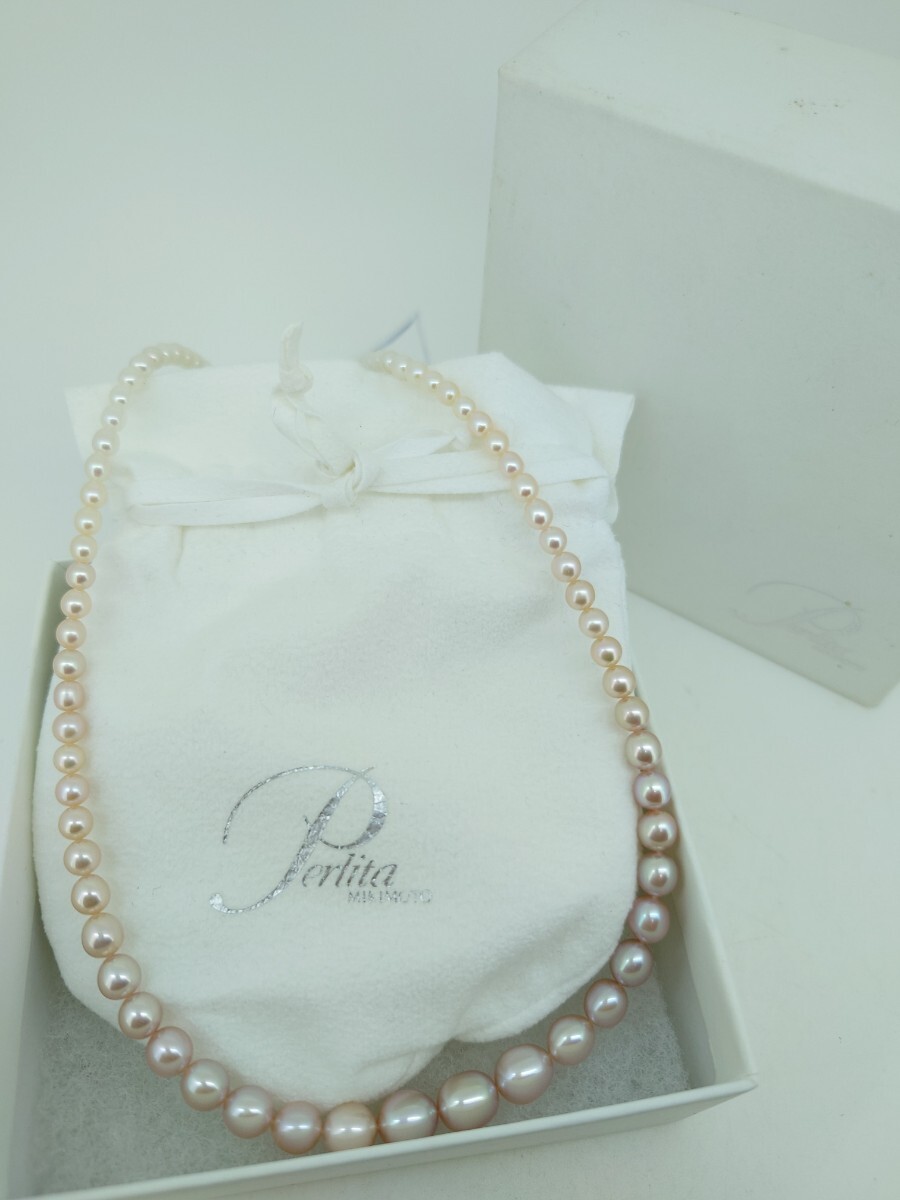 ペルリータ ミキモト MIKIMOTO パールネックレス k18WG拍卖