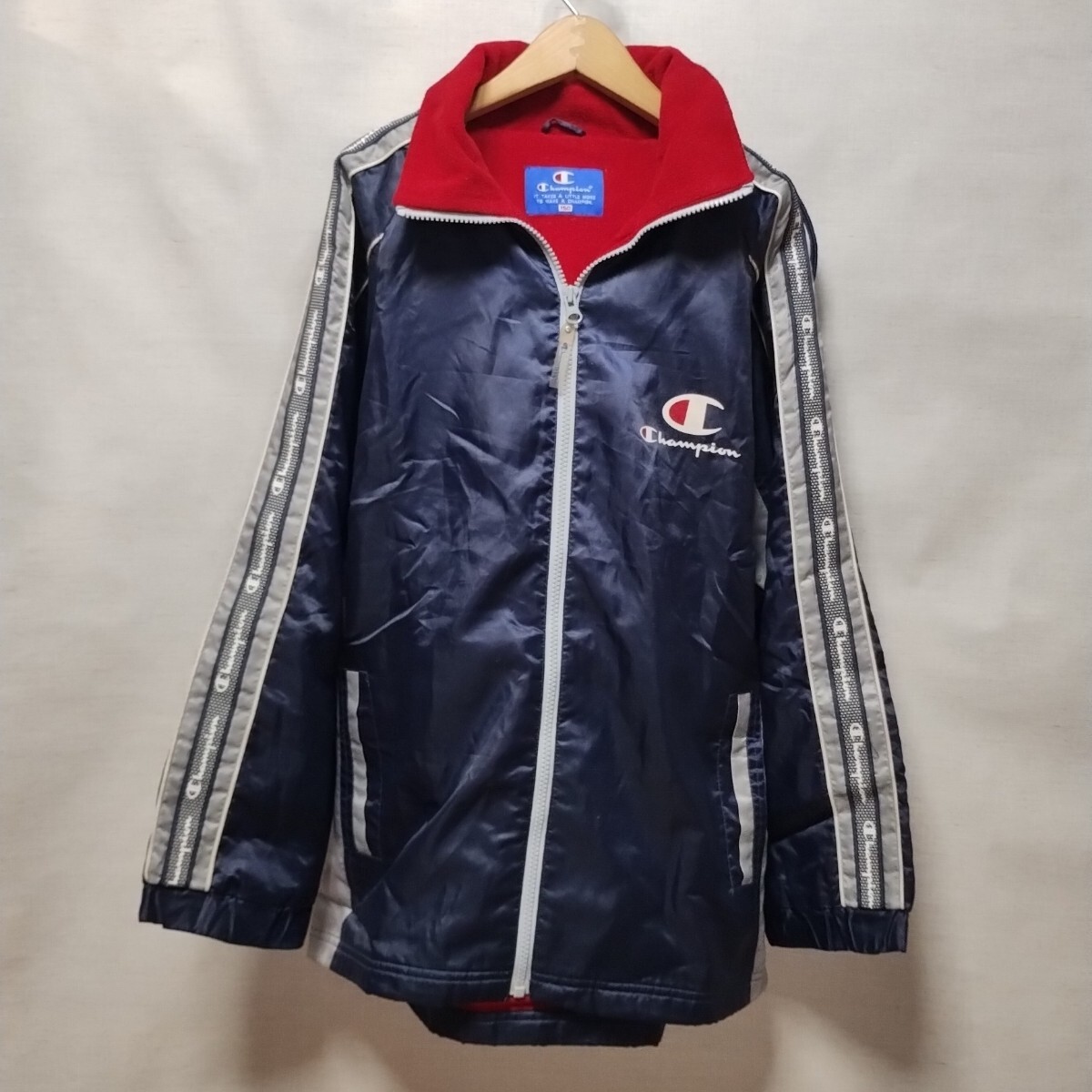 チャンピオン Champion子供服キッズ男&女の子 紺色 裏フリース付き中綿コート150拍卖