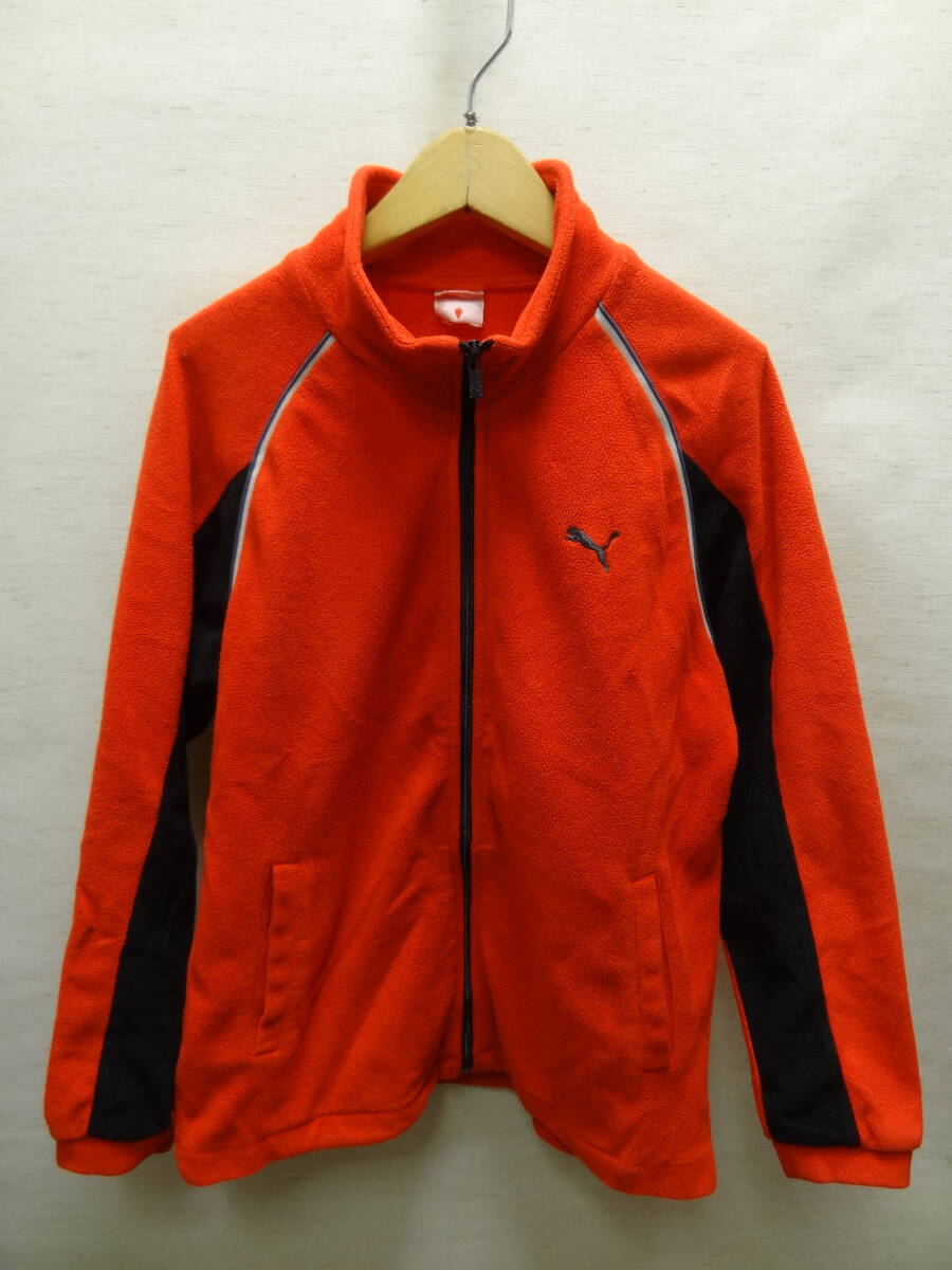全国送料無料 プーマ PUMA 子供服キッズ男&女の子 赤色フリース スポーツ ジップアップ ジャケット 140拍卖