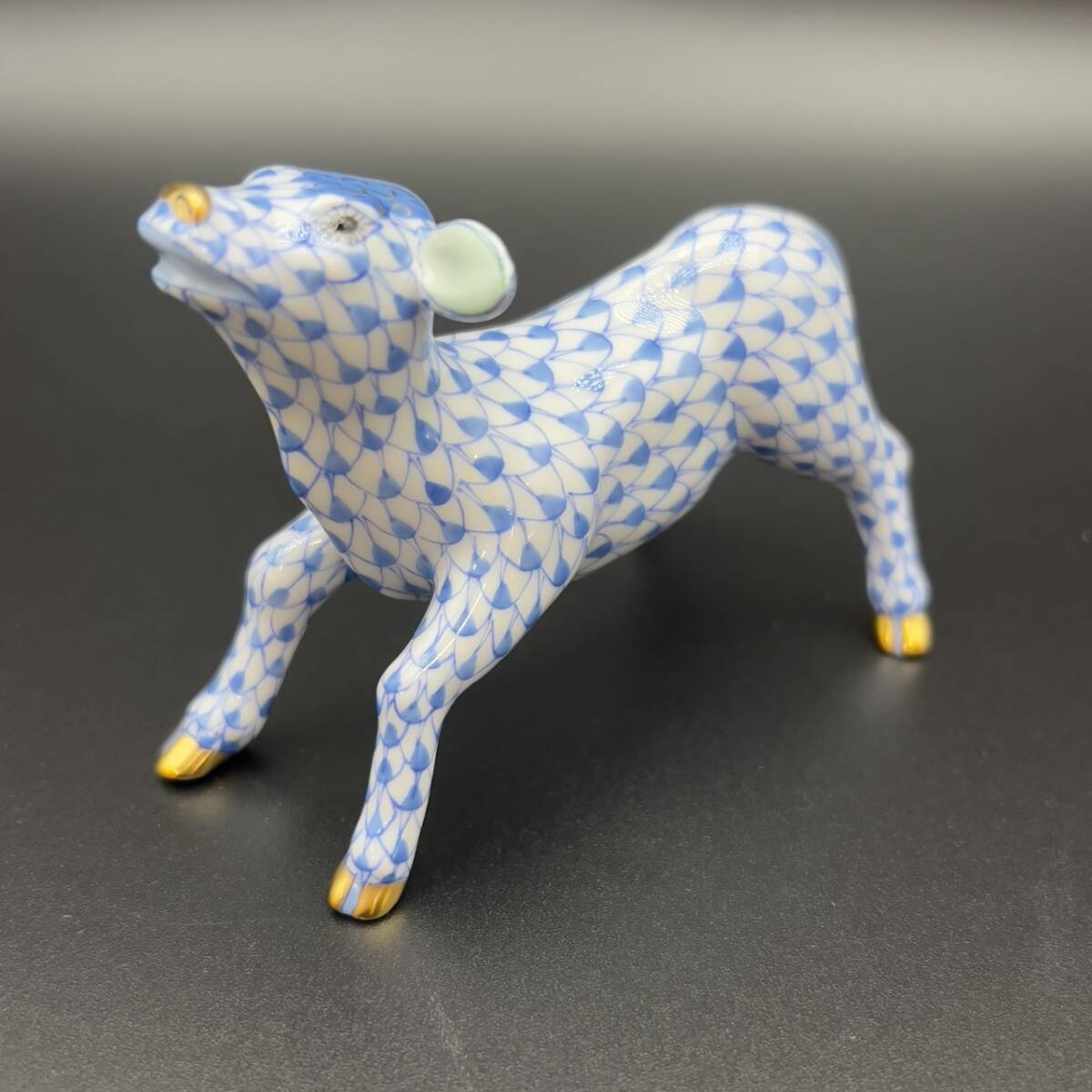 25名/A013009-2/IK7000/S113-322/【名古屋】HEREND ヘレンド フィギュリン 干支シリーズ 牛 置物拍卖