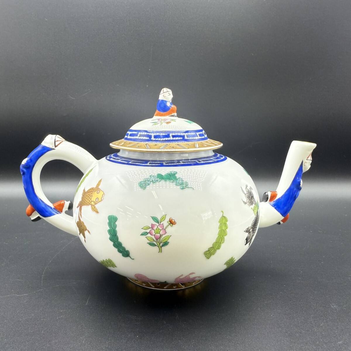 25名/A013009-17/IK32000/T113-442/【名古屋】ポット HEREND ヘレンド HVNGARY HANDPAINTED 3304-0-21 PO 20 O99拍卖