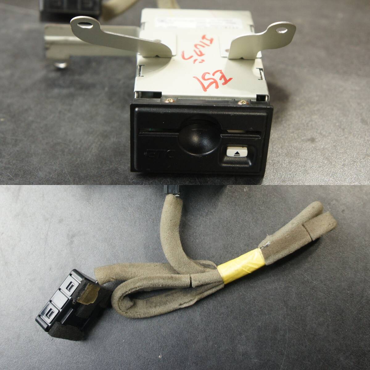 普通車登録 ETC 7W00B ETCアンテナ付 E51 エルグランド外し カルソニックカンセイ アンテナ分離型 T24100A00010 純正 @14210s拍卖