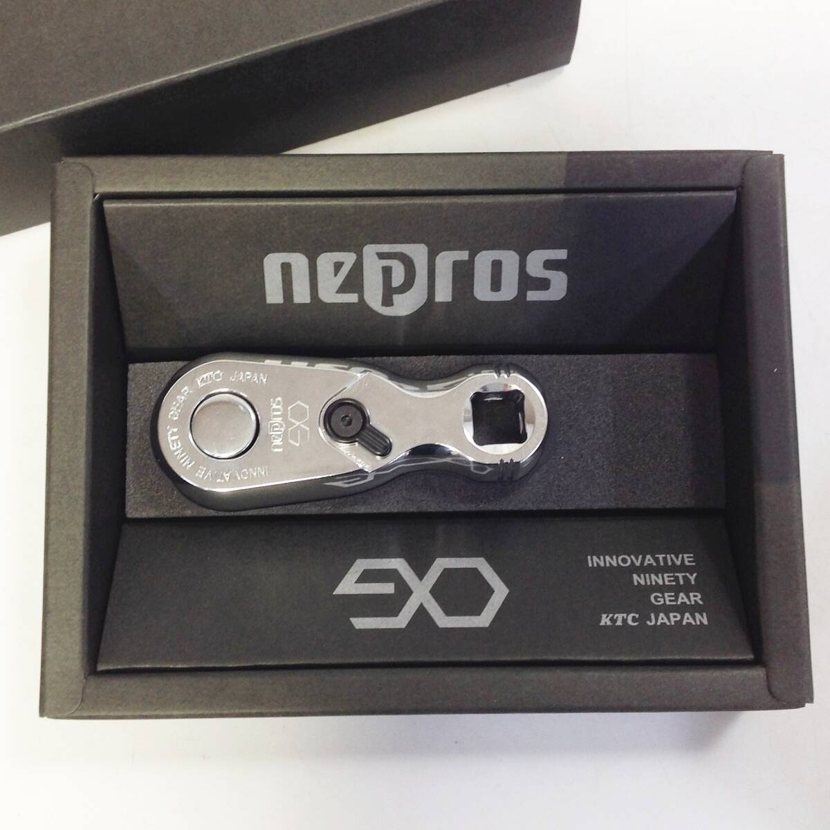 ●【WH-8719】未使用 保管品 KTC nepros ネプロス 9.5sq.スタッビラチェットハンドル NBR390H 【レターパックプラス・送料全国600円可】拍卖